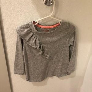 Cat & Jack Long Sleeve Ruffle Tee